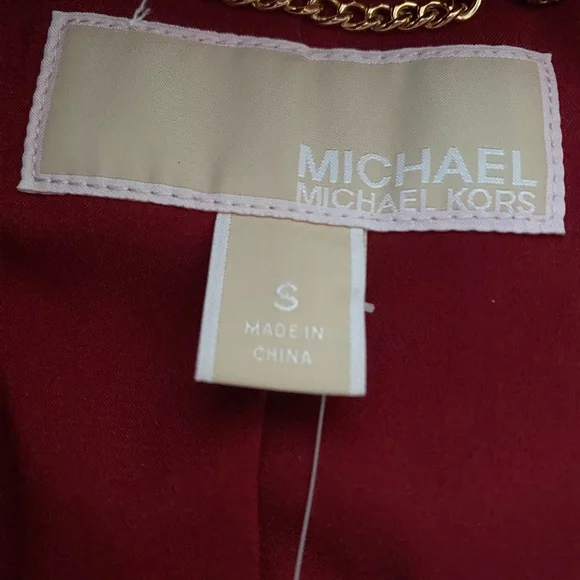 Michael Kors Faux Fur Peacoat With Goldtone Buttons
